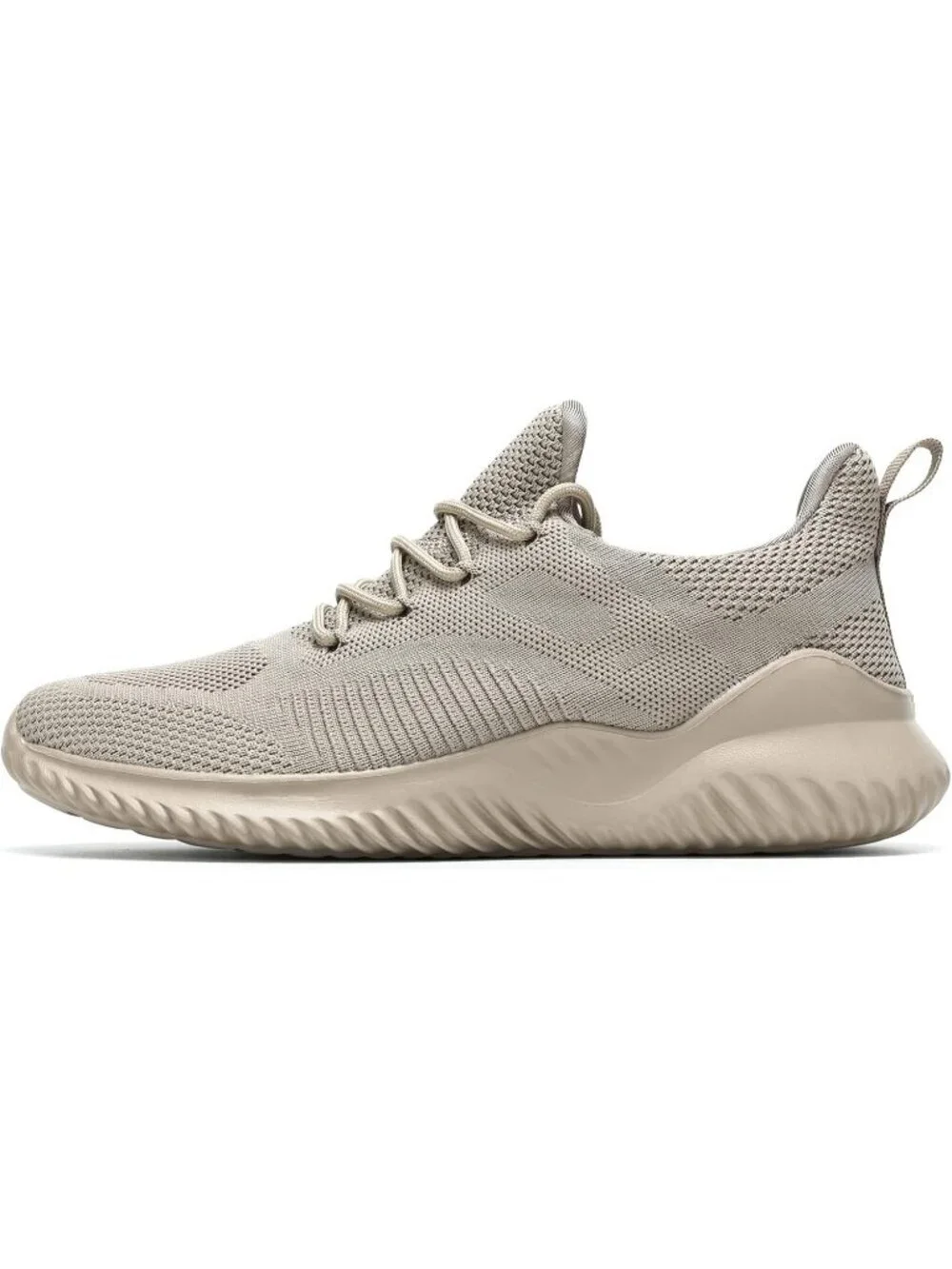 Men's Khaki Non Slip Running Shoes Ultra Light Breathable Casual Walking Shoes